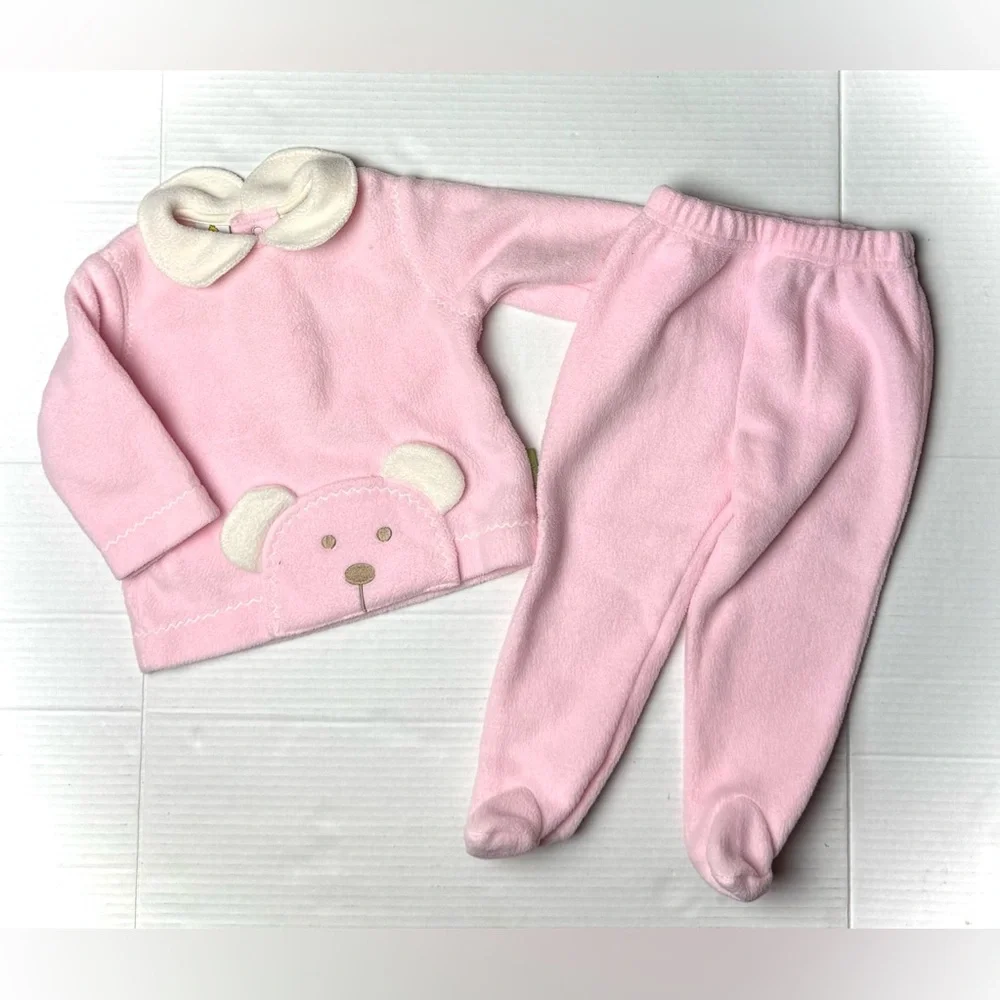 Vintage Sesame Street Baby Girl 6 - 9 Months Fleece Outfit Set Shirt And Pants